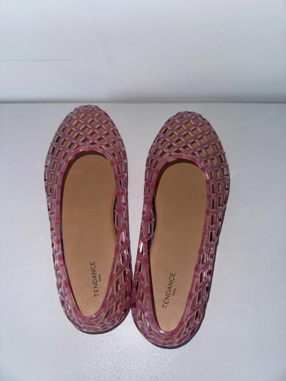 TENDANCE - Pink Jelly Lattice Slip-On Flats size 8 - Picture 6 of 11